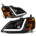 For 2001-2003 Civic Coupe/sedan Led Drl Black/amber | Built Supply Co