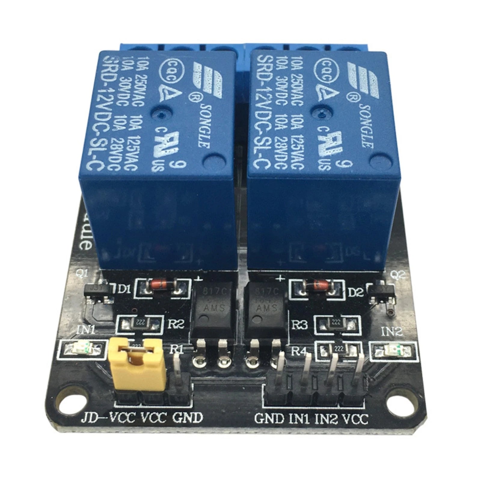 2 Way 2 Channel Relay Module 5V With Optocoupler Protection Relay For