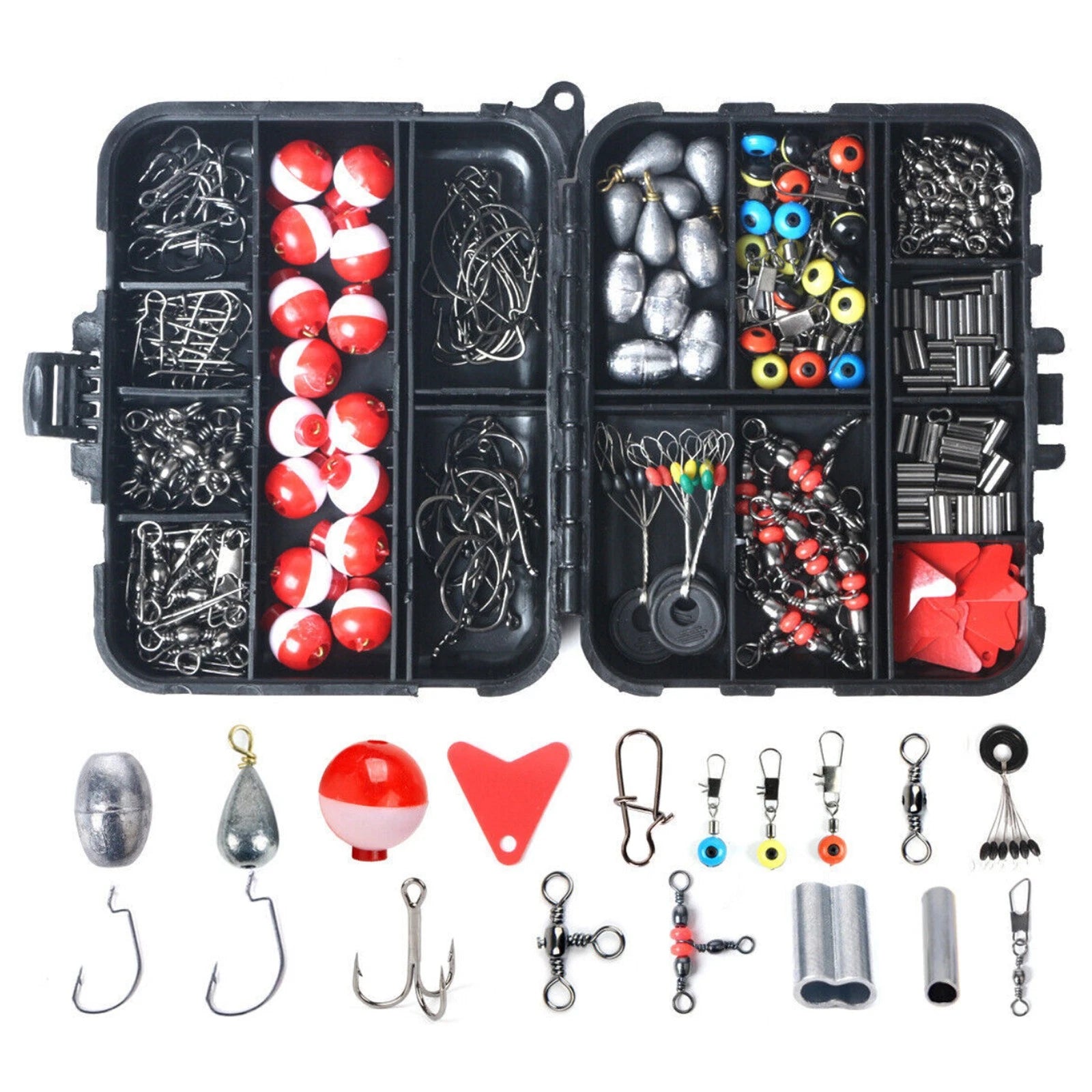 Fishing Accessories Kit Lures Jig Hooks Sinker Weights Fish Tackle Box