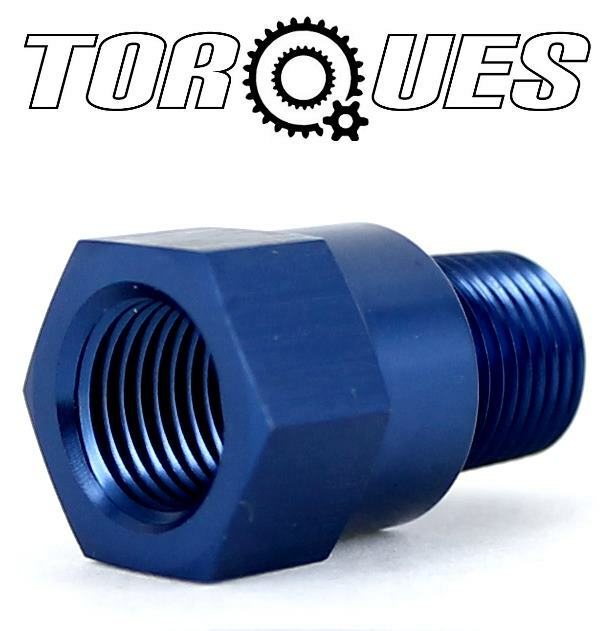 1/8" NPT Male to M10x1.0 Female Aluminium Oil Pressure Gauge Take Off