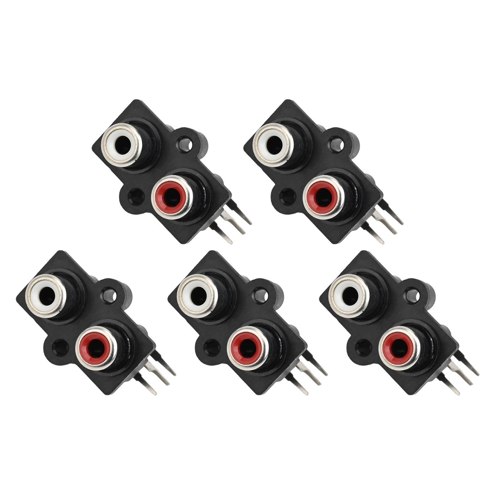 5PCS On/Off/On Black Round Rocker Switch