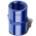 Female 3/8" Npt Pipe Piping Coupler Blue Anodized Finishaluminum