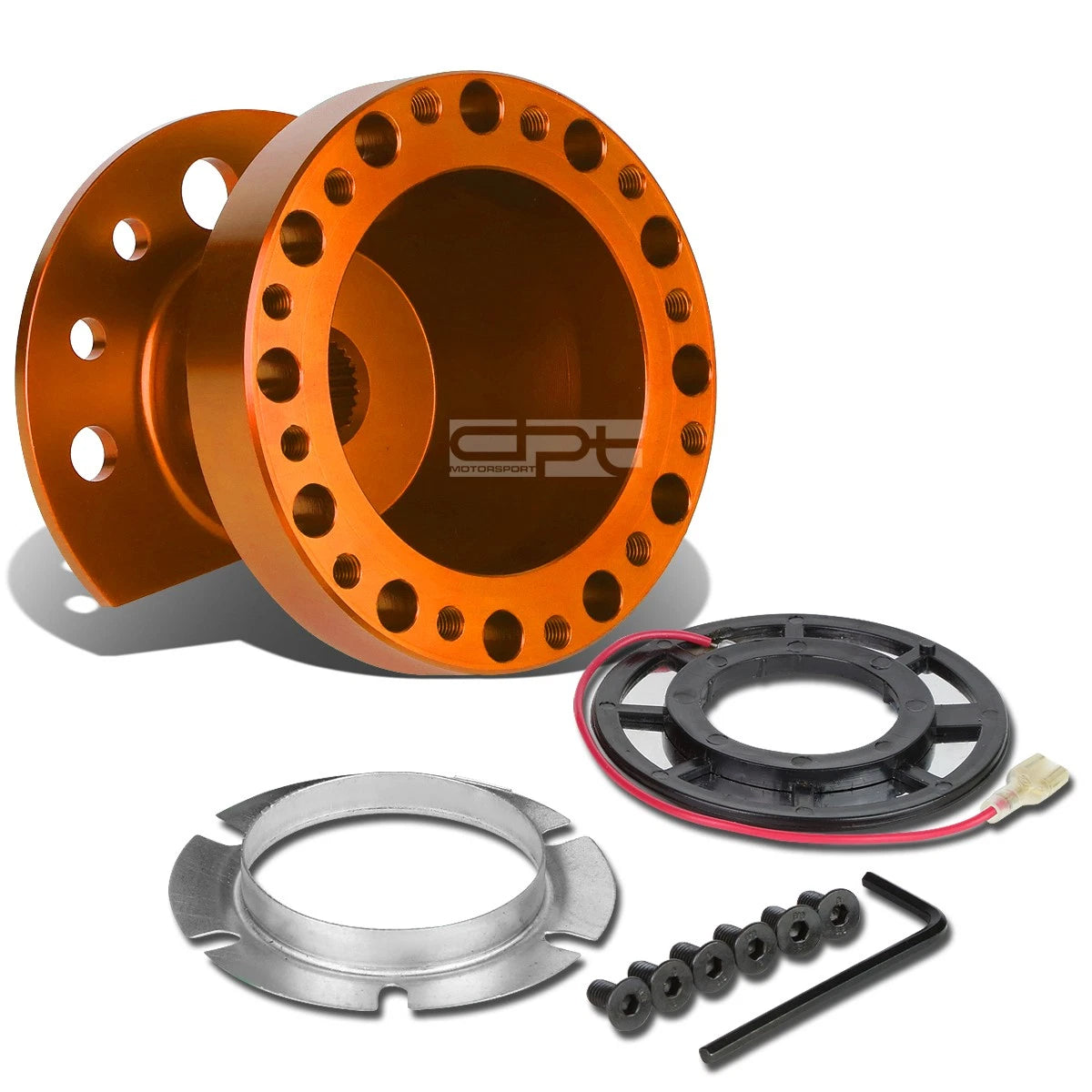 Fit 88-91 Civic 90-93 Integra Orange Aluminum Steering Wheel 6-hole