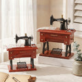 Artistic Sewing Machine Music Box Pair European Style Home Decoration