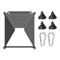 For Starlink Portable Mount With Heavy-duty Suction Cup Black Gray