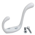 Rok Hardware Heavy Duty Coat Hook, 3-1/2", White