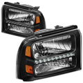 [Led Drl] Fit 2005-2007 Ford Super Duty Black | Built Supply Co