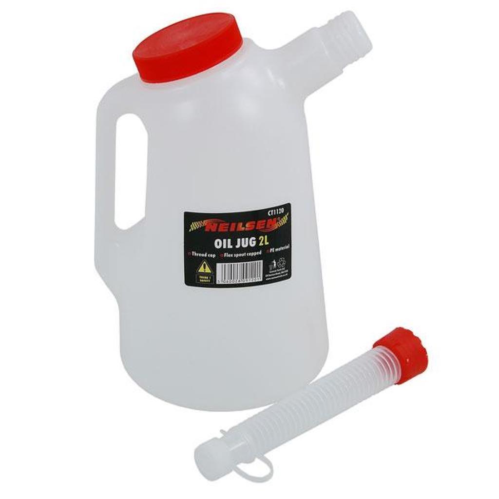 Neilsen Large Fluid Oil Measuring Plastic Jug 2 Liters with Flexible