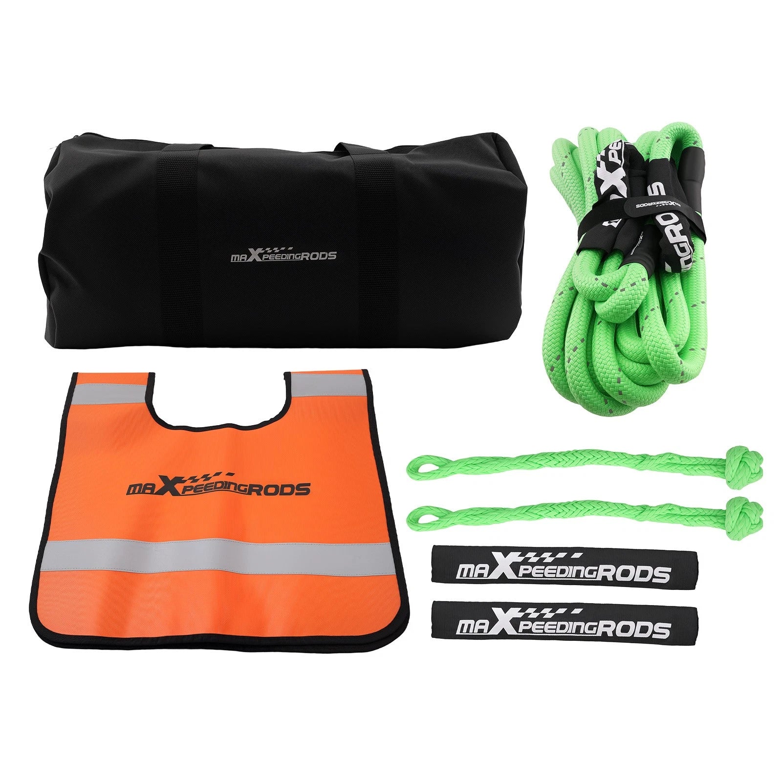 30ft Rescue Tow Rope for Off-Road Vehicles SUV Truck w/ Storage Bag Kit
