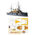 1:250 Czar Russia Navy Oslabya Battleship Military Paper Ship Model