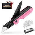 Workpro 2-in-1 Folding Utility Knife Pocket Knife Quick-change Blades
