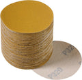 50 PCS 3 Inch Hook and Loop 320 Grit No Hole Gold Sanding Discs For DA