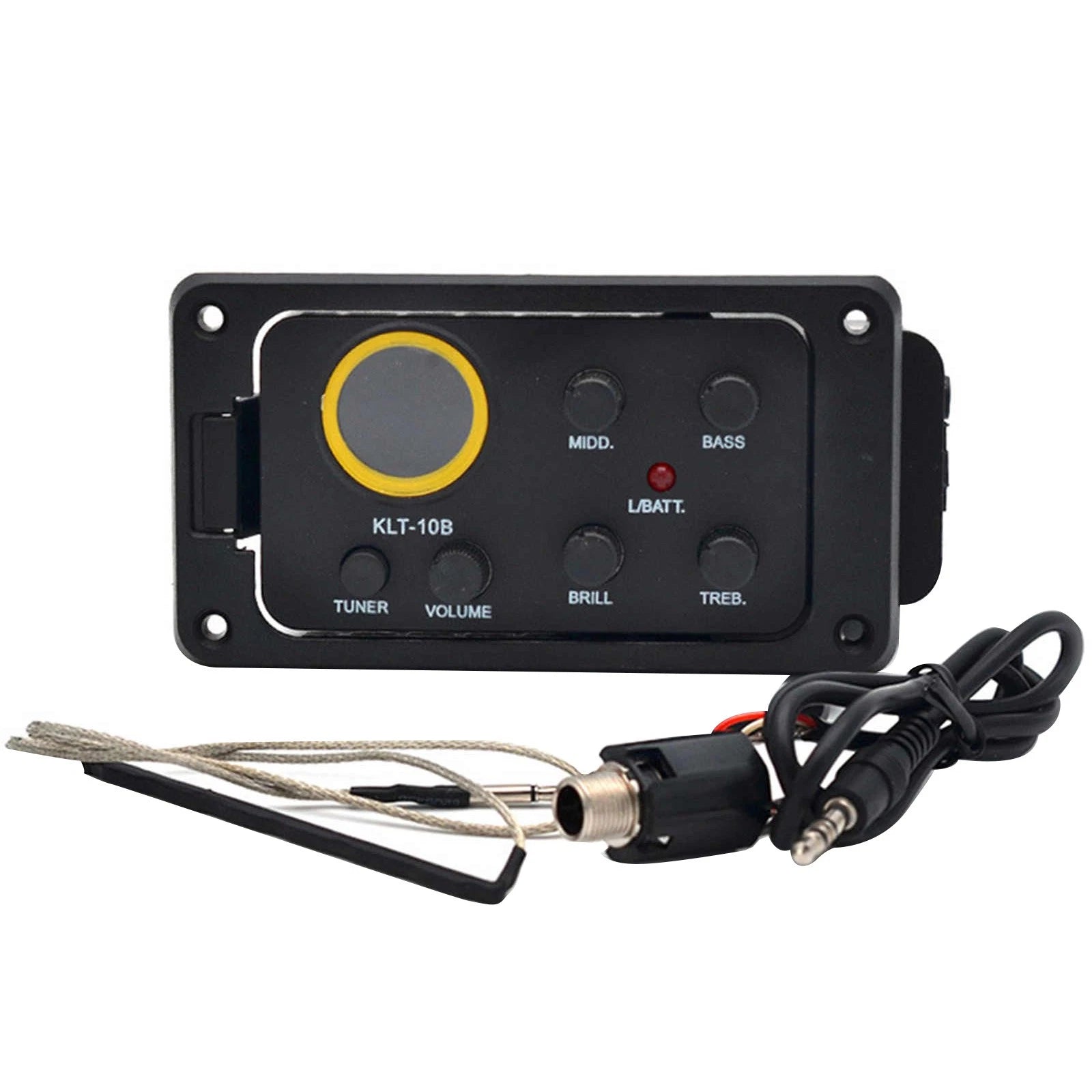 4 Band Acoustic Guitar Pickup Preamp With Tuner Eq Piezo For