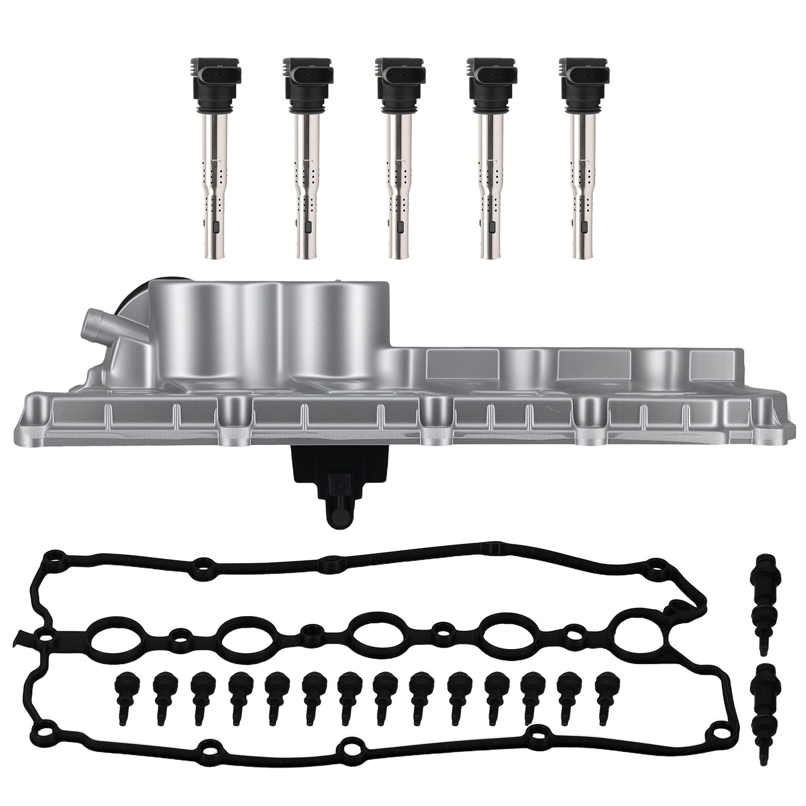 Engine Valve Cover & Ignition Coils for VW Beetle Passat 2.5L 12-14