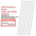 Bike Spokes Stainless Steel 10 Pack With Nipples Fits Various Wheel