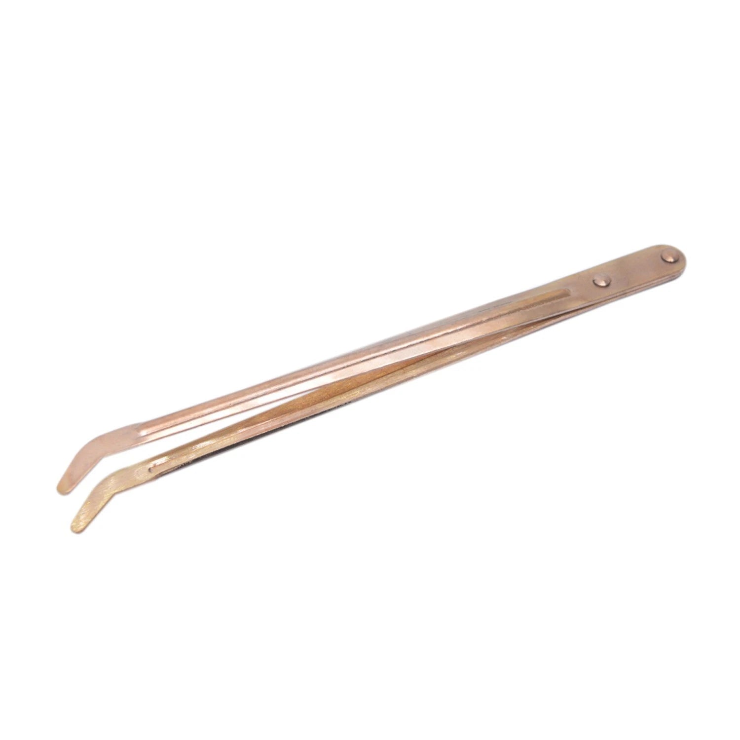 9 Inch Copper Pickling Tongs Curved Tip W/ Groove Jewelry Pickling