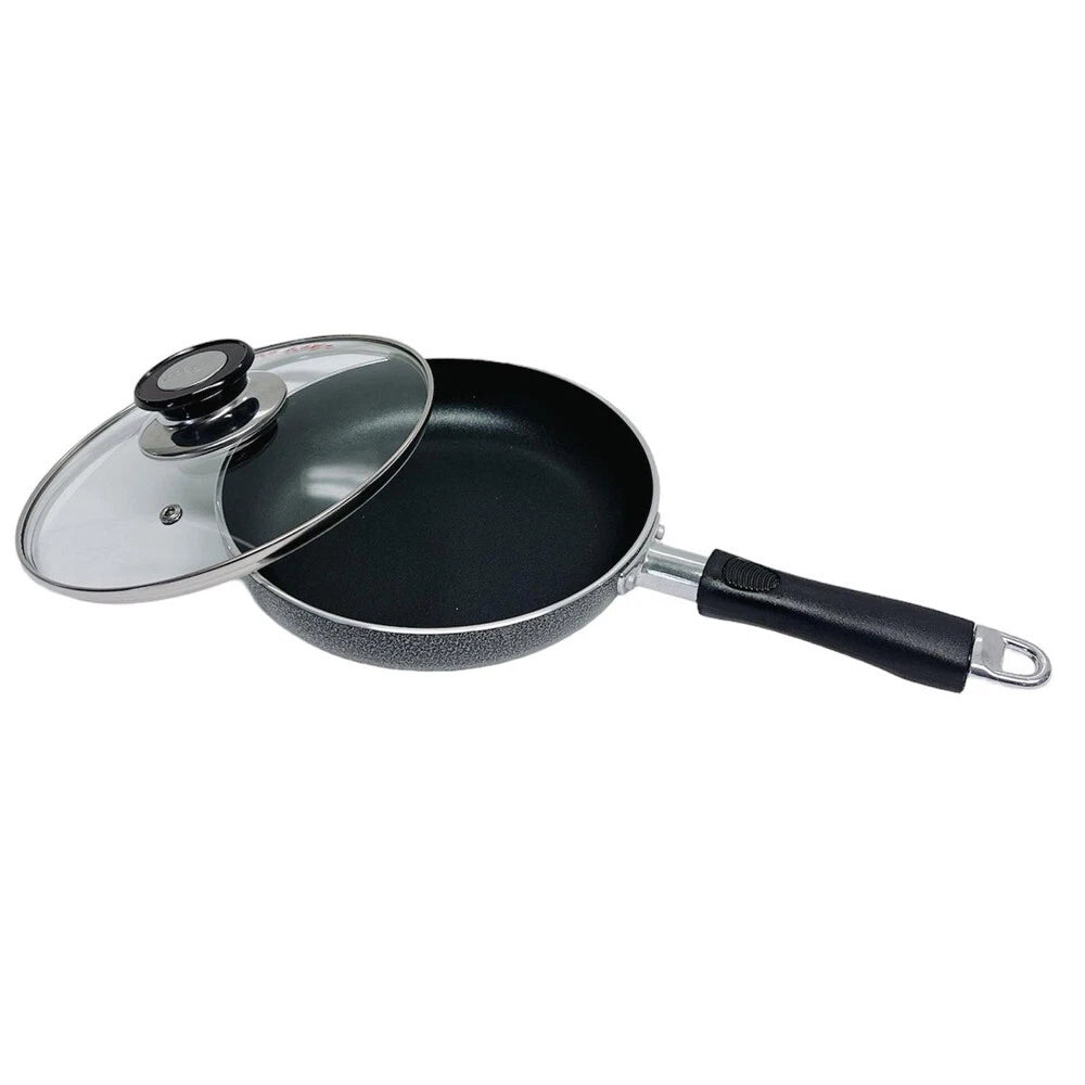 8" Nonstick Frying Pan With Lid, Dishwasher And Oven Safe Skillet,