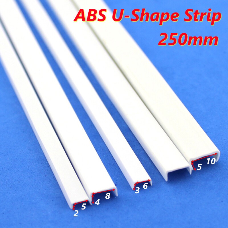 ABS Plastic U Profile Strip 5-10mm