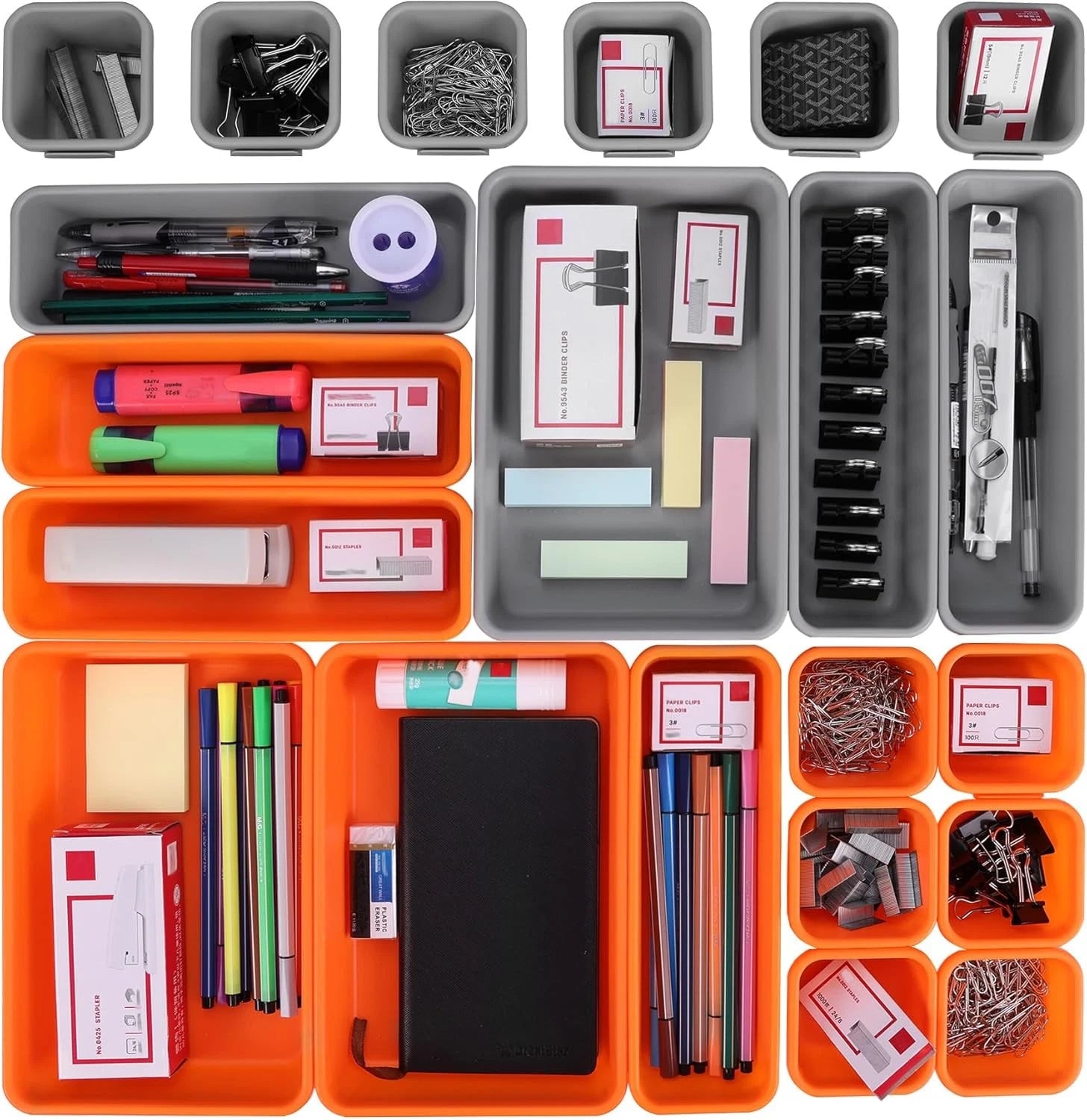 Valuemax Desk Drawer Organizer Set Interlocking Stackable Storage Box