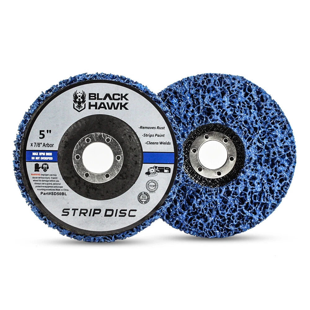 5 Pack - 5" X 7/8" Black Hawk Clean & Strip Discs | Built Supply Co