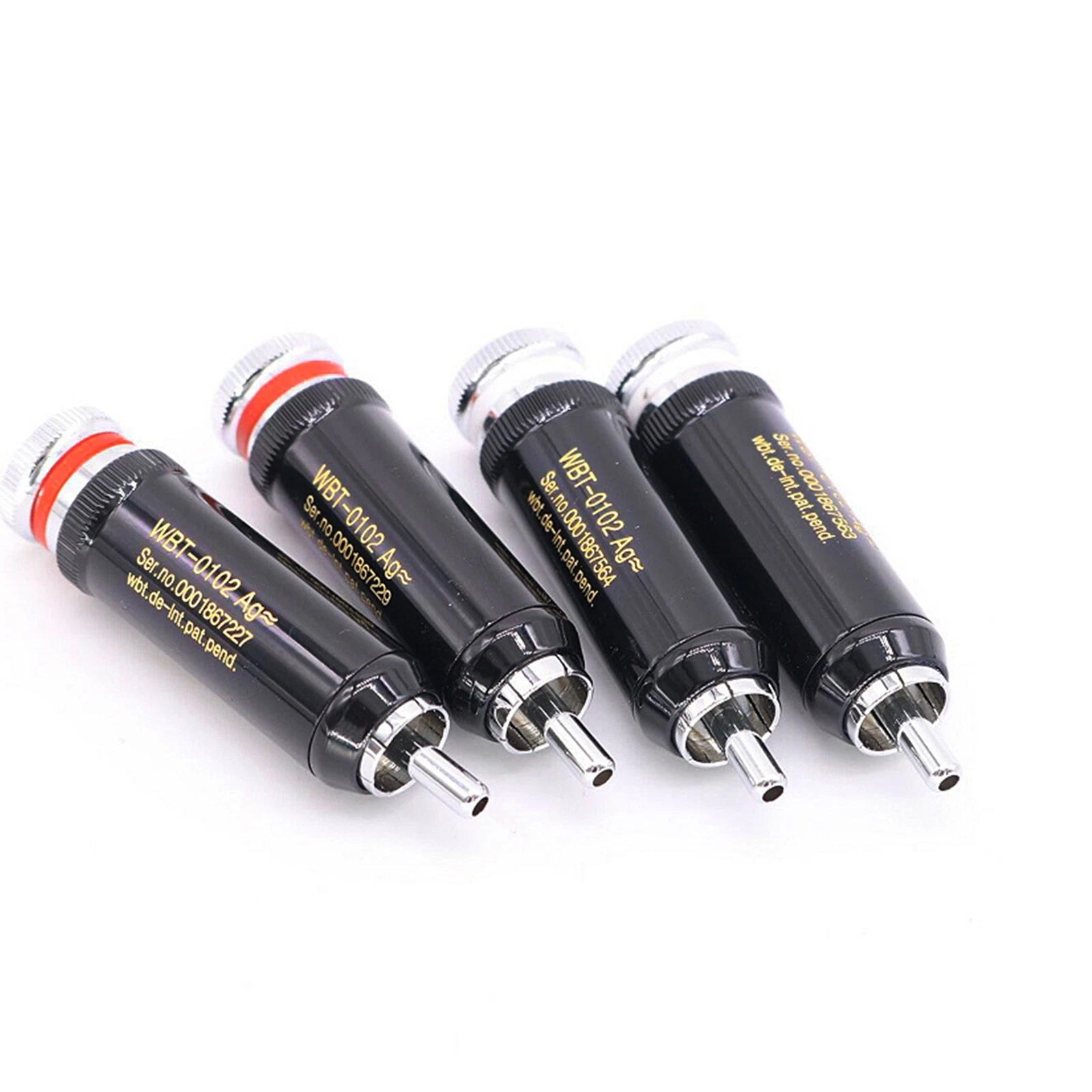 Rhodium Plated Wbt-0102 Rca Plug Connector Audio Interconnect