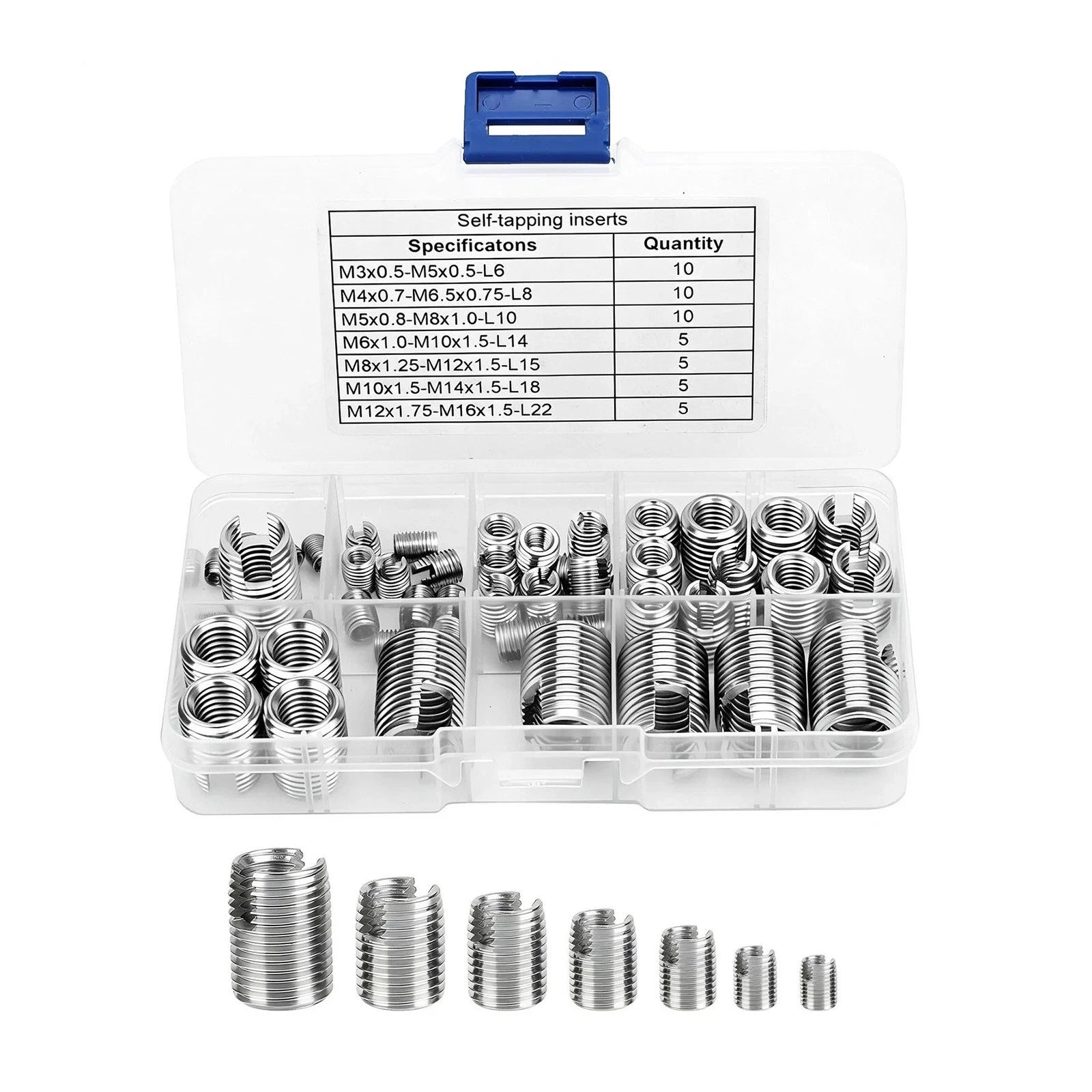 Self-tapping Thread Inserts Set Stainless Steel M3-m16 For Equipment