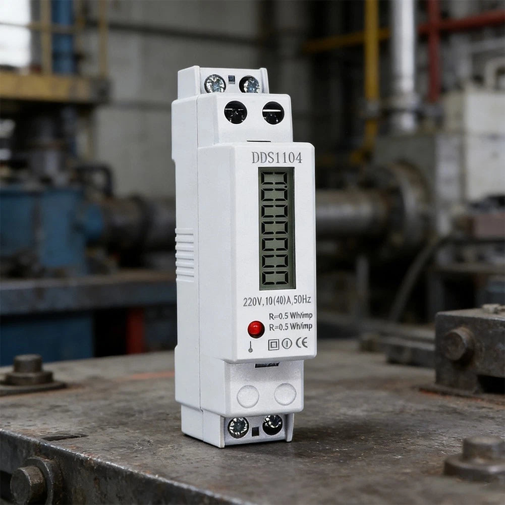 220V 50hz Single-phase Lcd Energy Meter With Din Rail Mounting Support