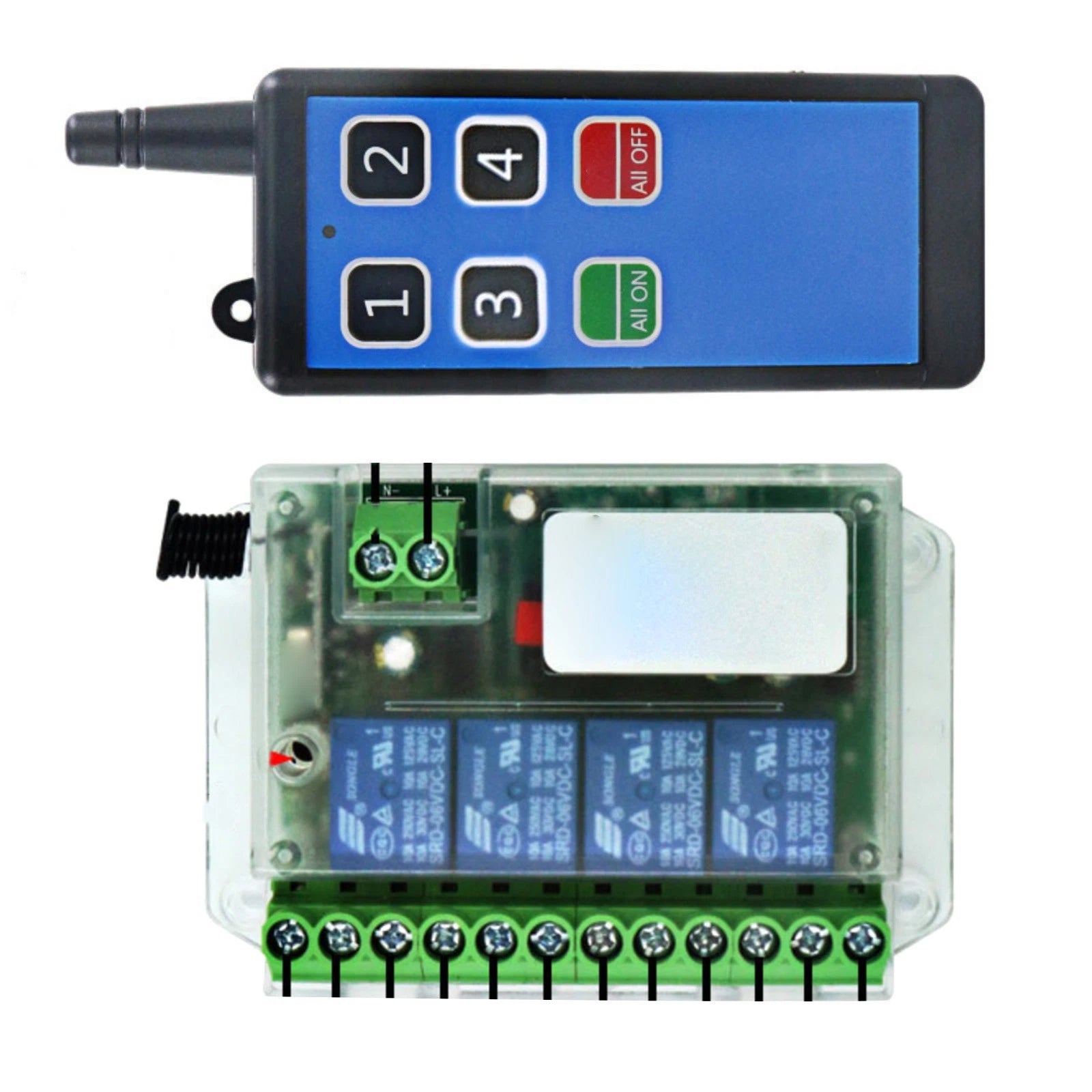New -10℃-+70℃ 4 Channels Remote Control Switch On/off Relay Module