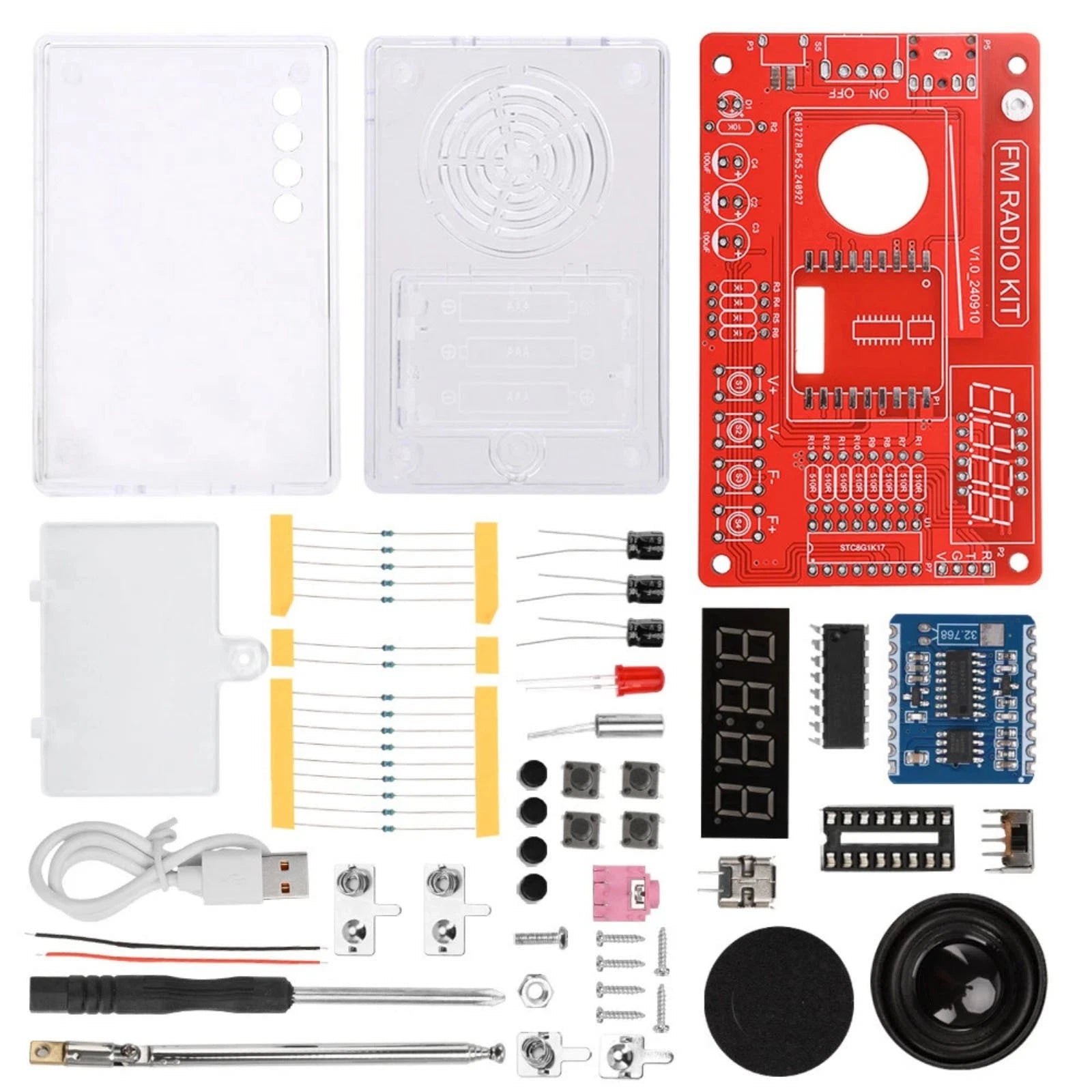 Educational Electronics Diy Kit Rda5807 Fm Radio 87-108mhz For Stem