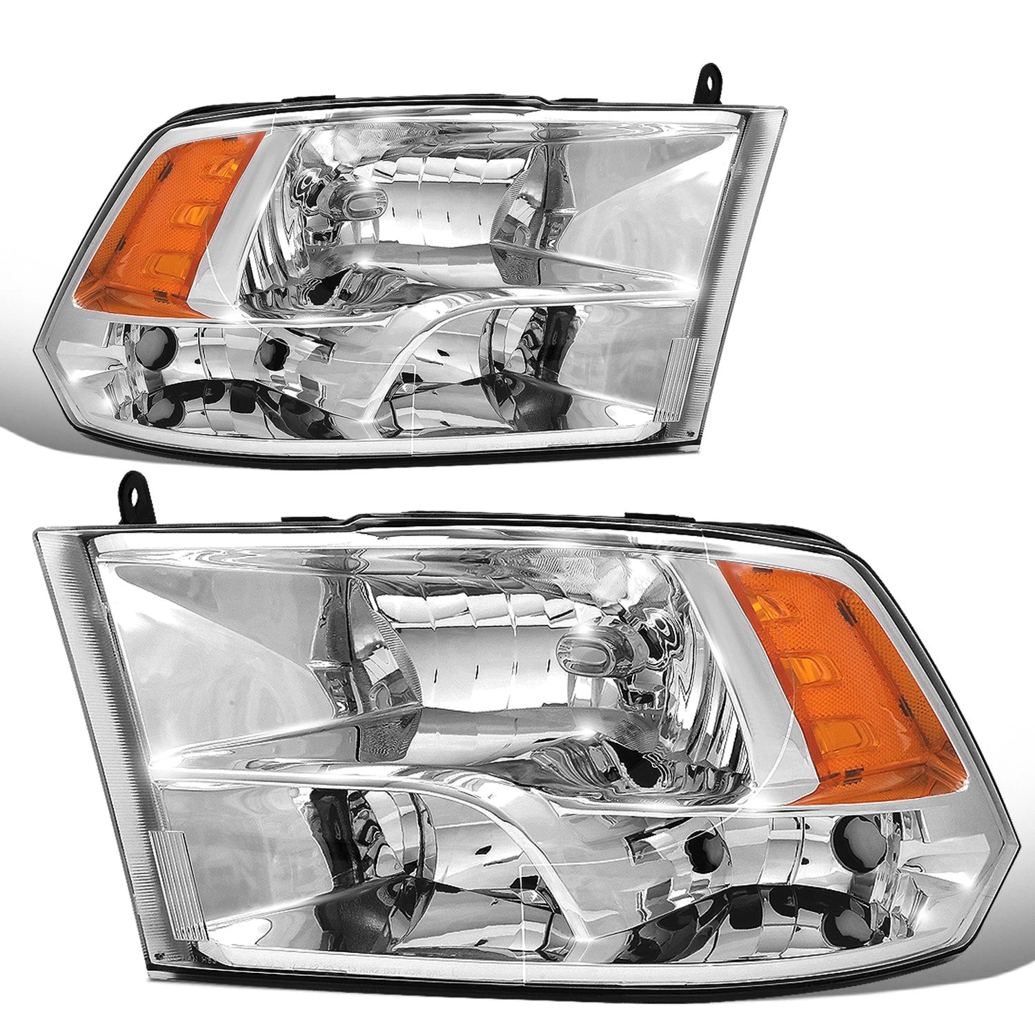 Fit 2009-2018 Dodge Ram Pickup Chrome Housing Amber | Built Supply Co