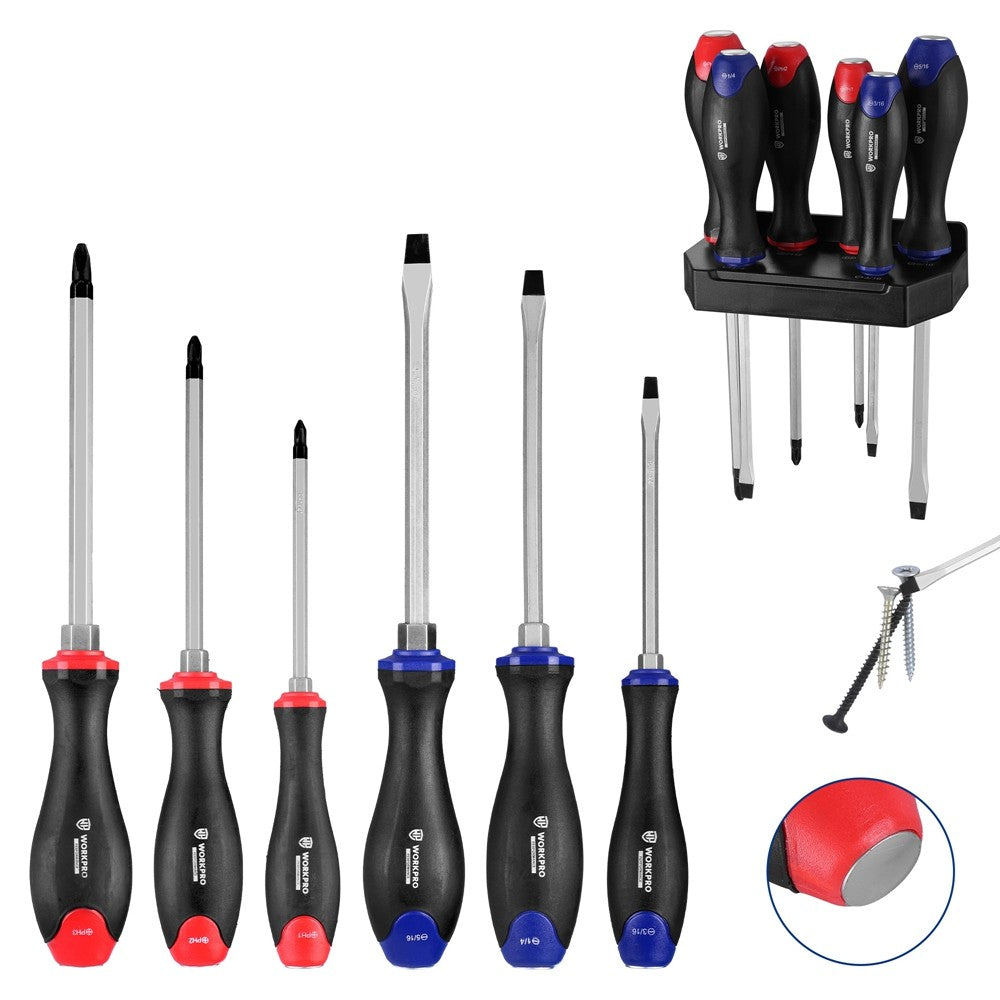 WORKPRO 11pc Magnetic Screwdriver Set with Racking by WORKPRO