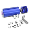 Blue 5.5"x2.4" Aluminum Engine Oil Catch Tank 140ml+filter Fit