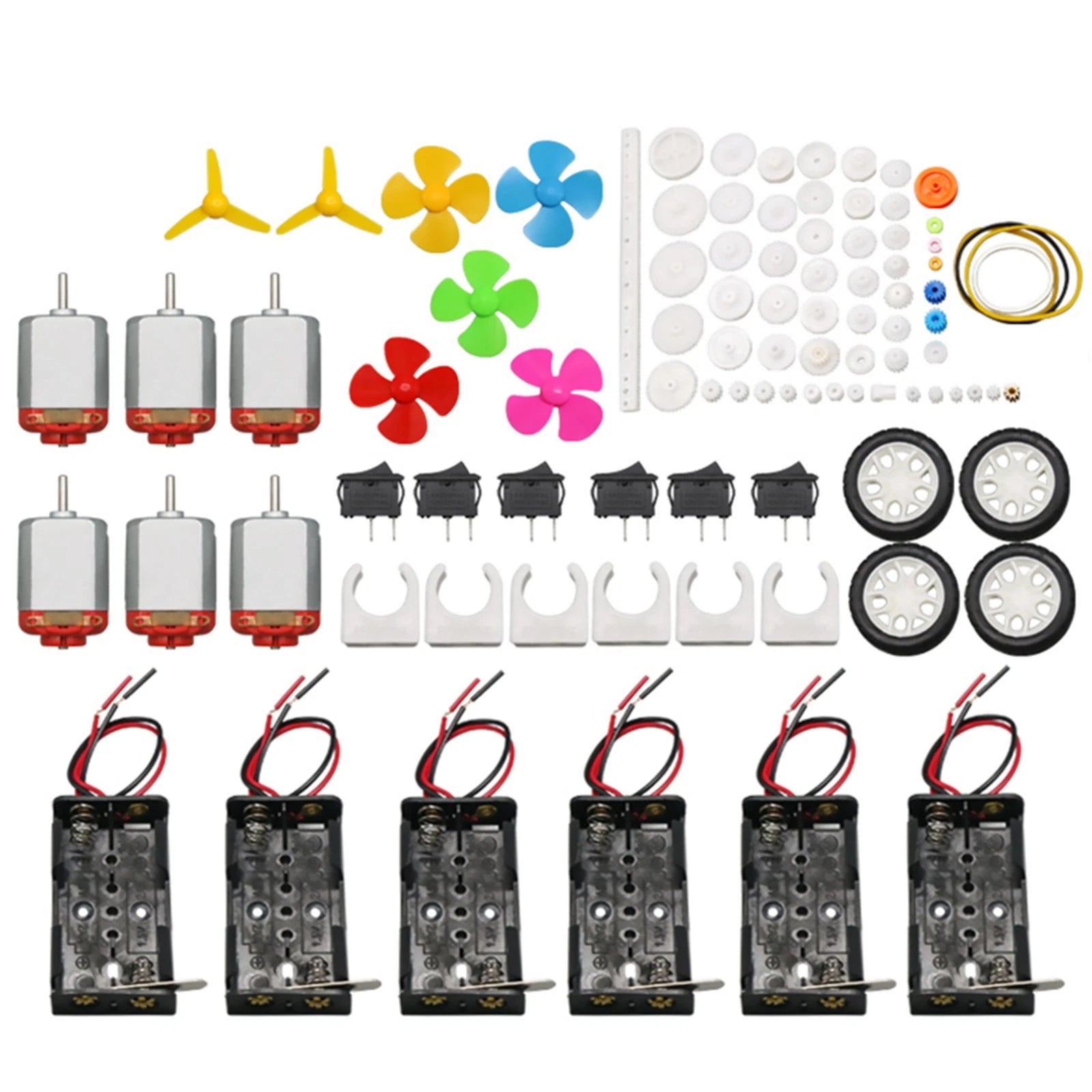 6set Dc Motors Kit Mini Electric 3V 10000 Rpm Strong Magnetic For Diy