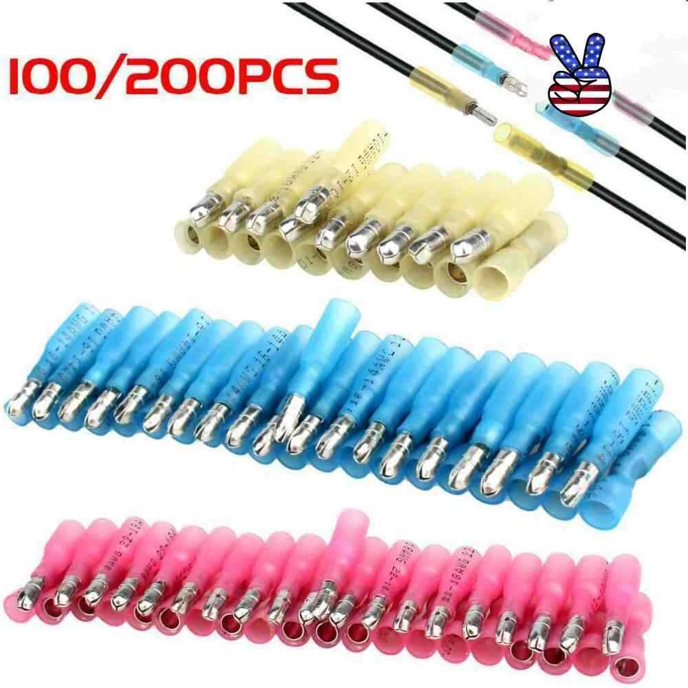 Heat Shrink Bullet Wire Connectors 22-10awg Male Female Crimp