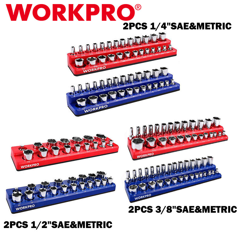 WORKPRO Magnetic Socket Organizer Set by WORKPRO