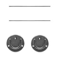 4 Ft Round Tubing Combo With U Flange Half Round Wall Flanges 1-1/4"