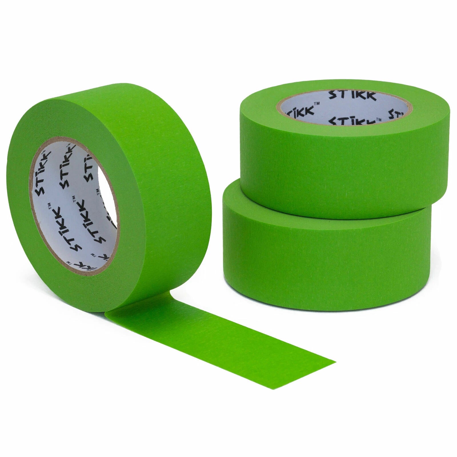 3pk 2" 48mm X 60yd Stikk Green Painters Masking Tape 14 Day Easy