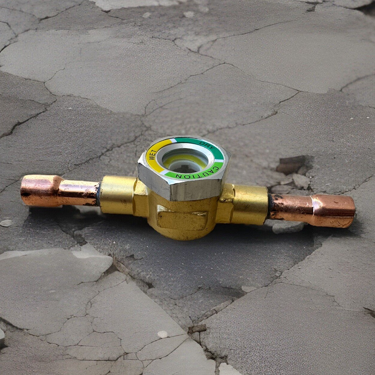 HVAC Sight Glass Moisture Indicator 1/2” Solder Copper Line Joint Connection