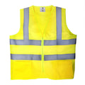 TR Industrial Yellow High Visibility Safety Vest, Class 2, 2 Pockets, KnittedOpe