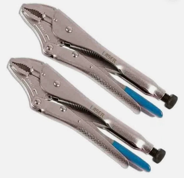 Laser Uk 10" Locking Pliers Vice Grip Wrench Chrome Molybdenum Curved