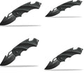 Folding Pocket Multi-tool Knife Stainless Steel Drop Point Blade W/Bottle Opener