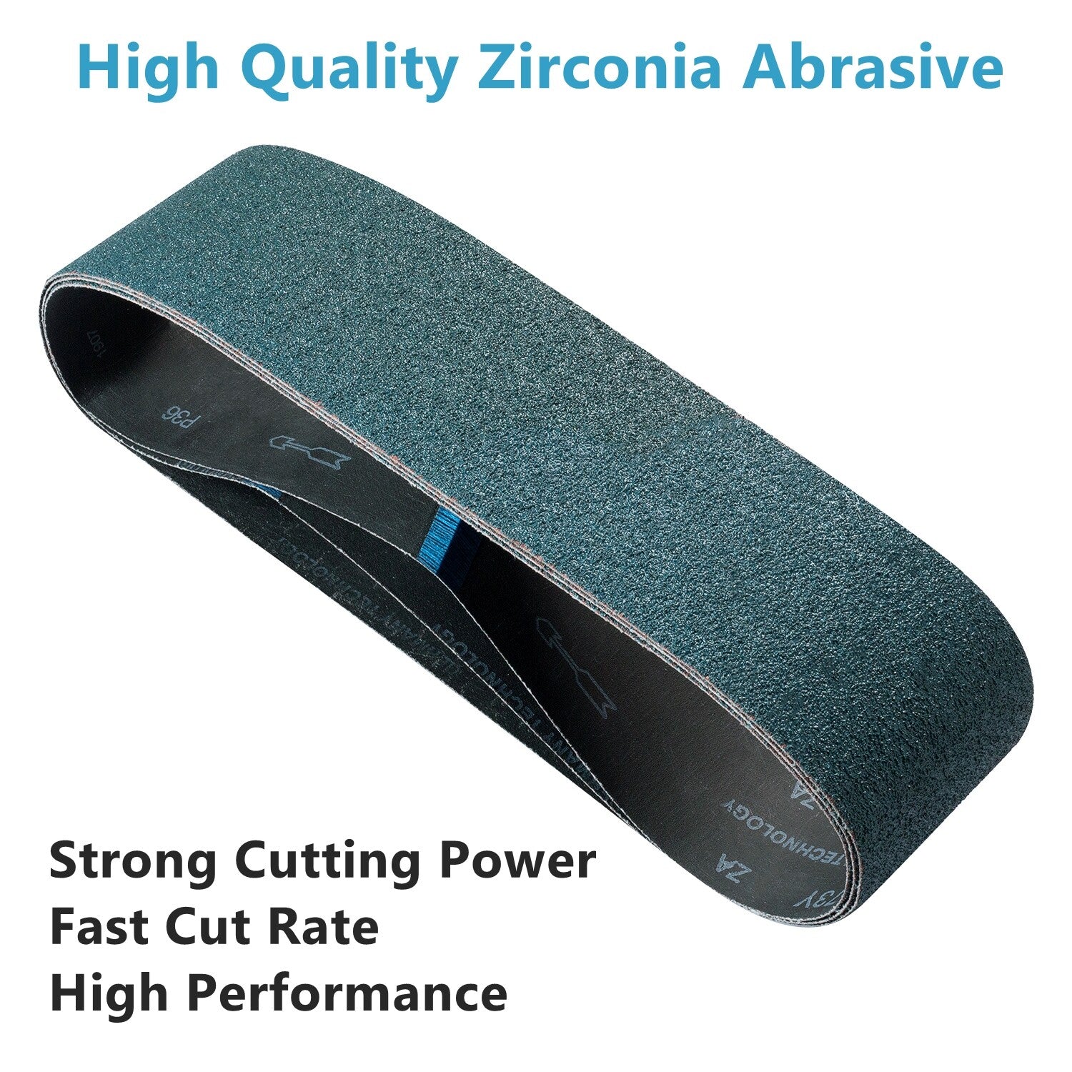 SATC 4" x 36" Premium Green Zirconia Sanding Belts by SATC