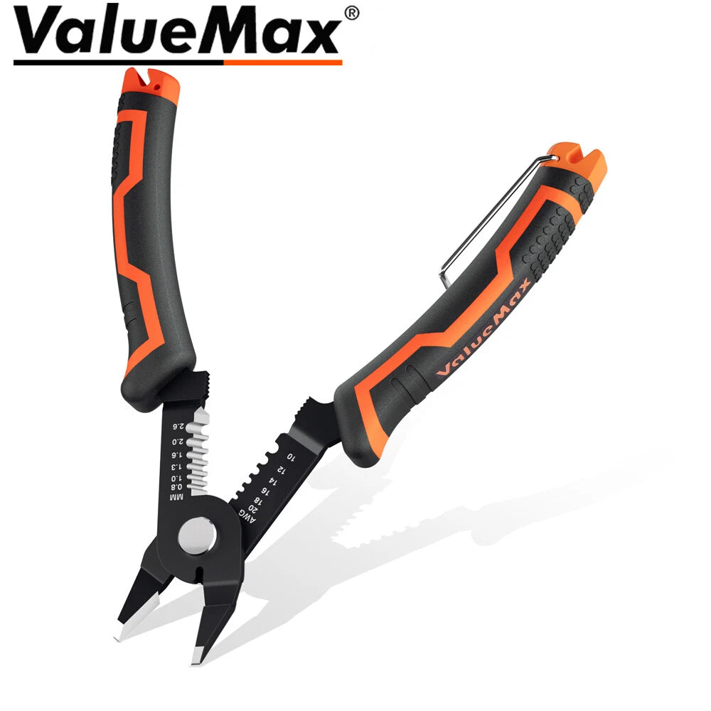 Valuemax Wire Stripper Cutter 10-22awg 6" Wire Stripper Flush Cutter