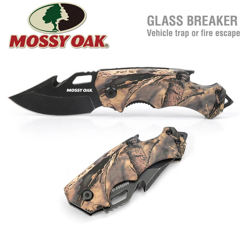 Mossy Oak 6" Pocket Folding Knife Stainless Steel Drop Point Blade