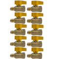XFITTING 3/8" Flare Gas Ball Valve - 10 Pack
