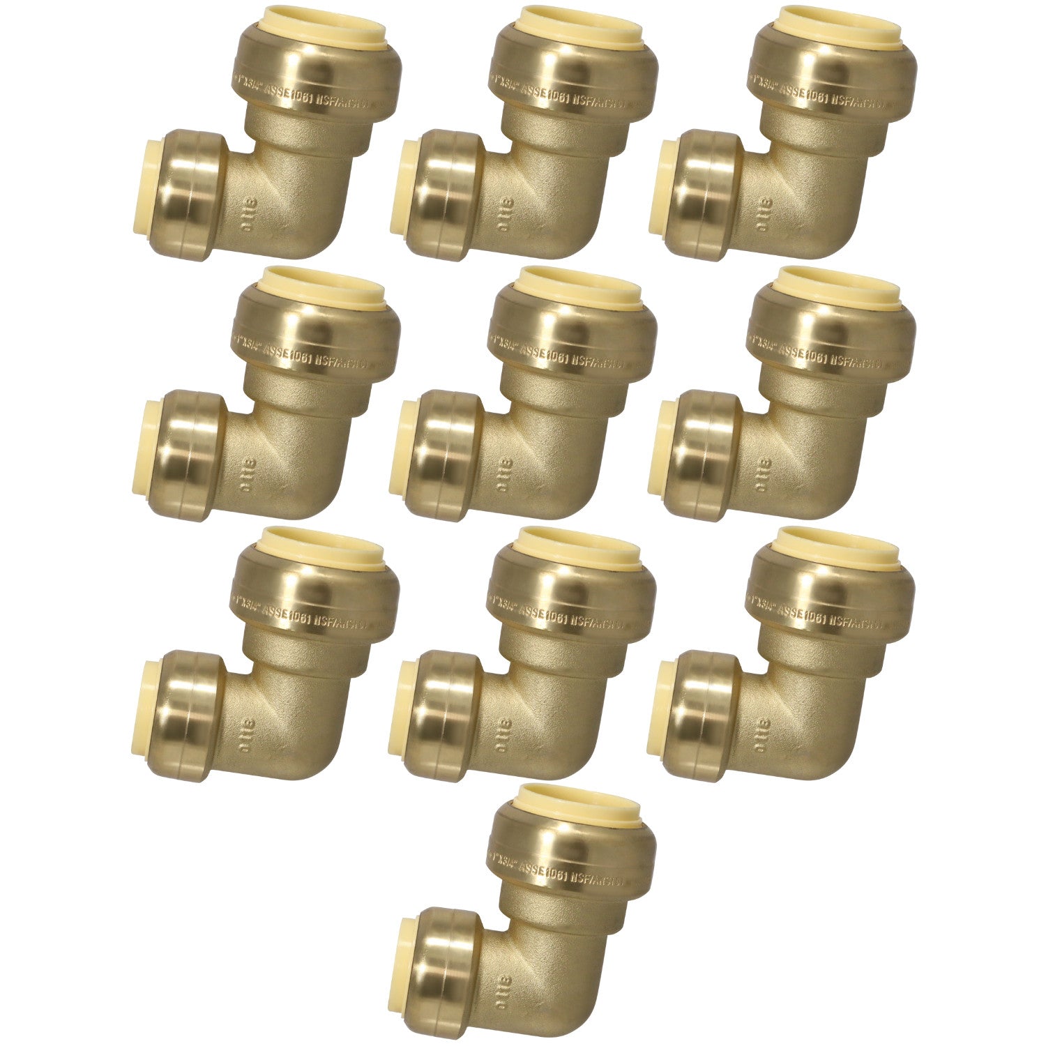 XFITTING 1" x 3/4" Push Fit Elbow 10 Pack
