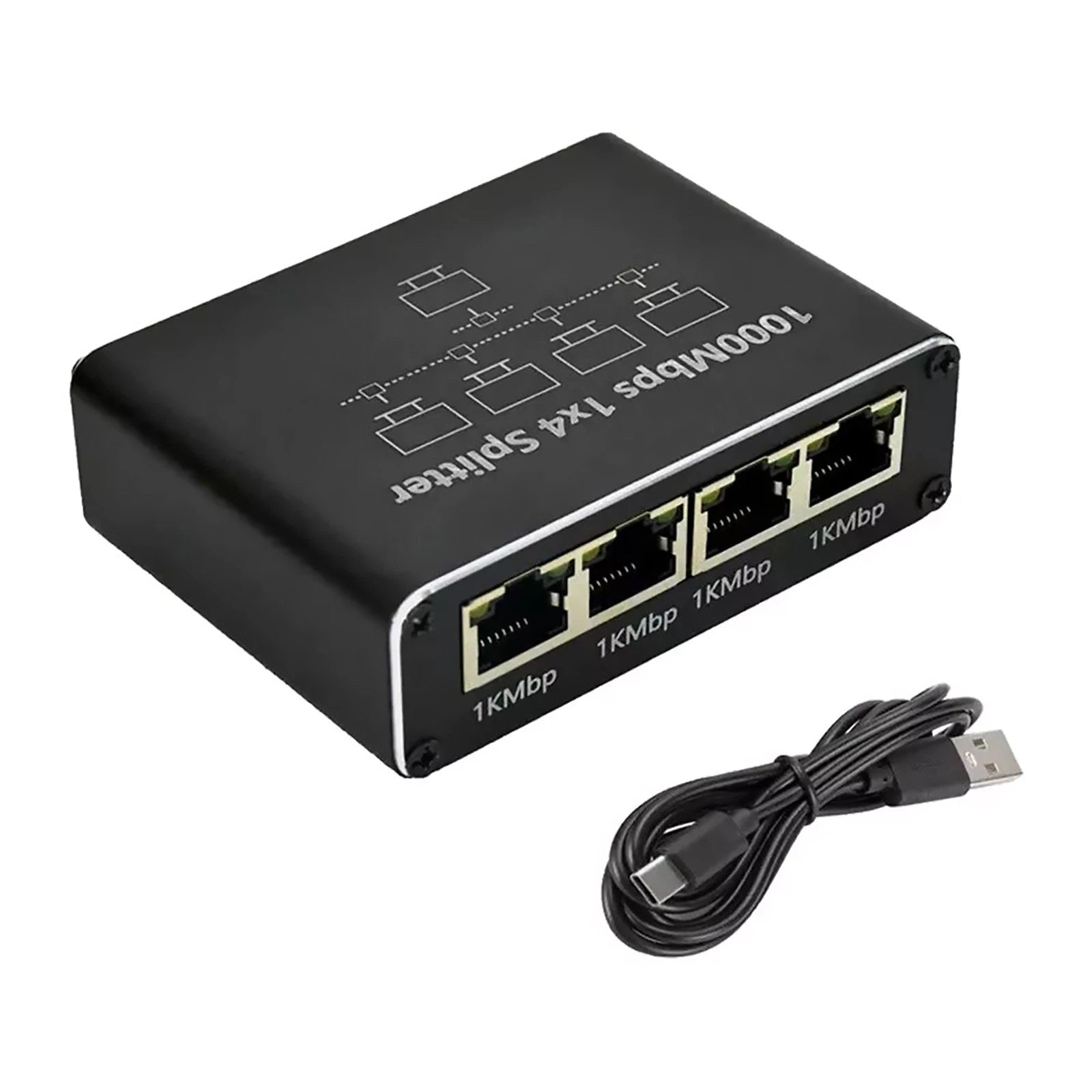 Rj45 Gigabit Ethernet Splitter Lan Network Internet 1 To 4 Port