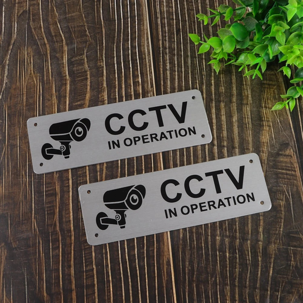 Cctv Operation Sign Aluminum Waterproof With Pre Drilled Holes For