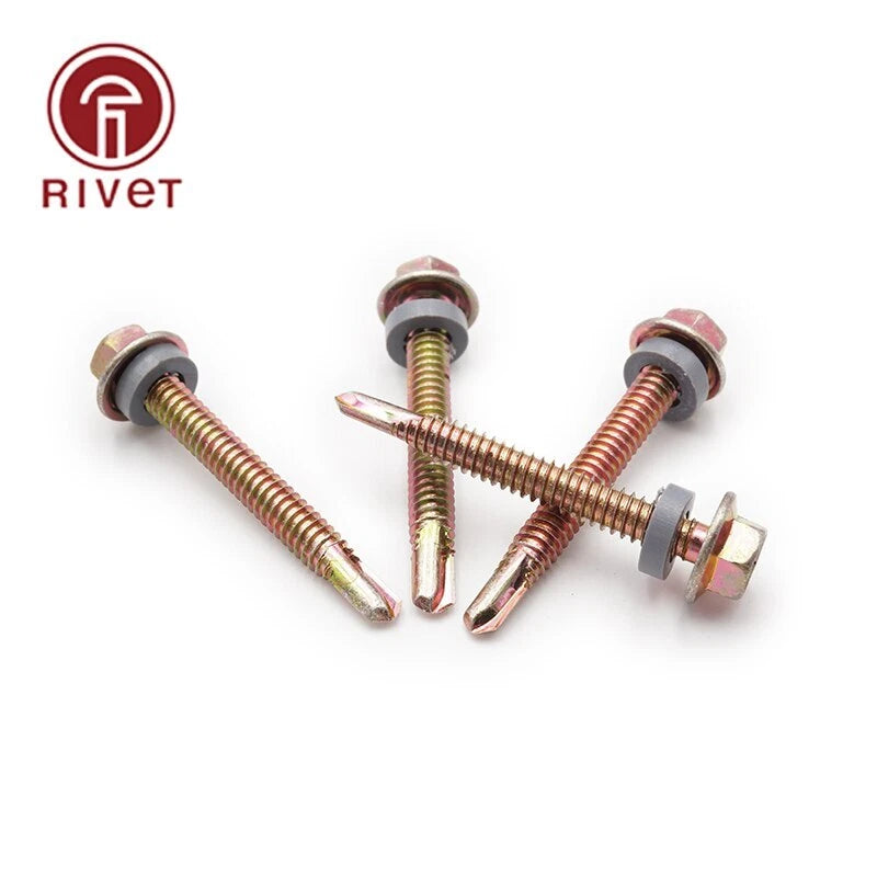 M5.5 Carbon With Washer External Hexagonal Self Drilling Screw Bolt
