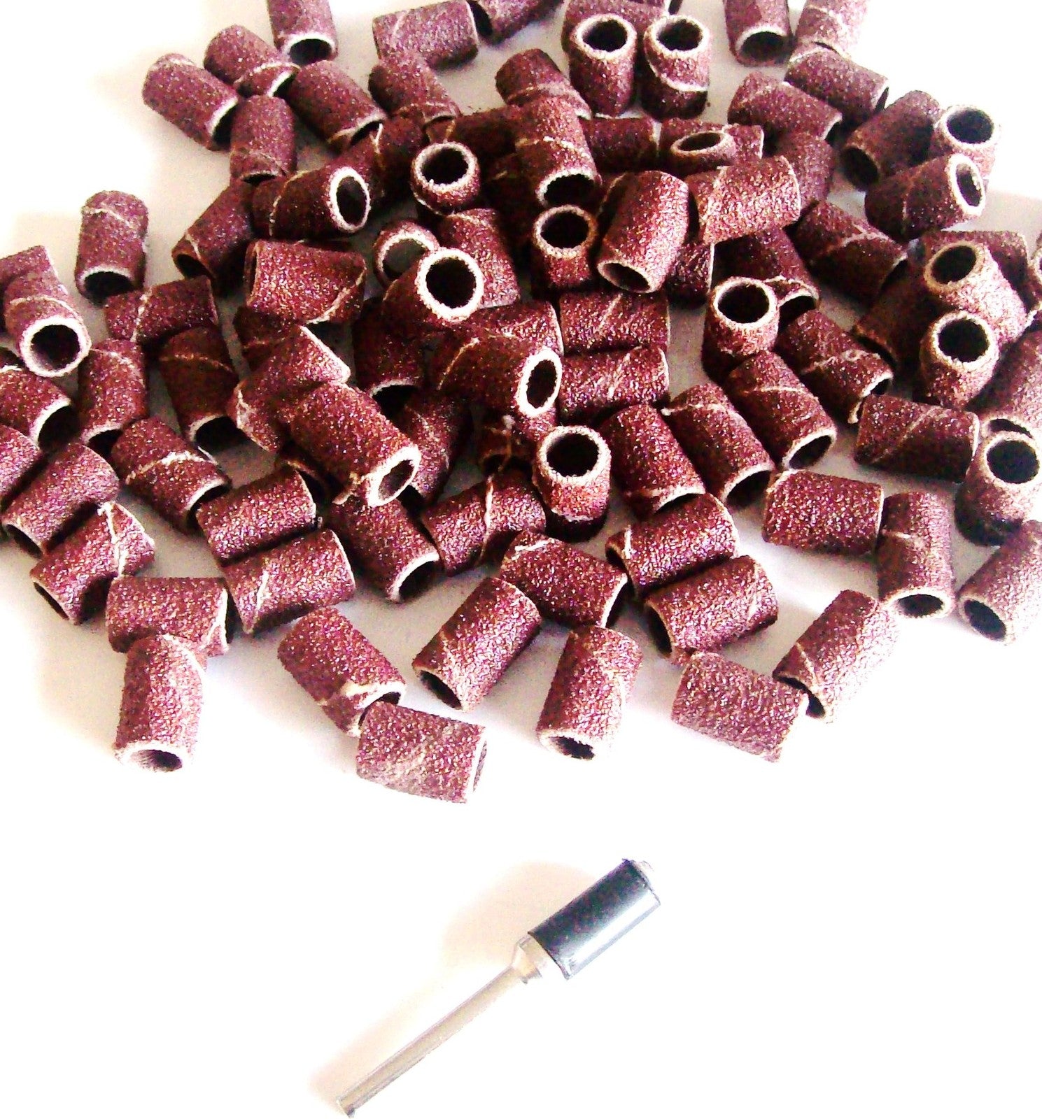 100 Sanding Disc Sleeves 1/4" x 1/2" 80 Grit